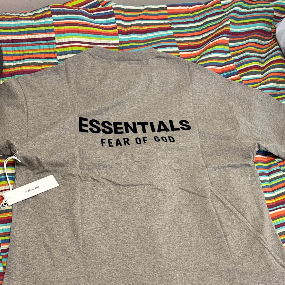 Fear of God Essentials Gray Short Sleeve Tee